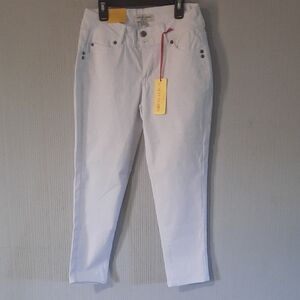 Sabrina Lauren White Crop Jeans